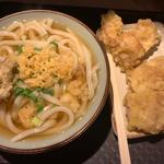 普通の鶏天うどん
