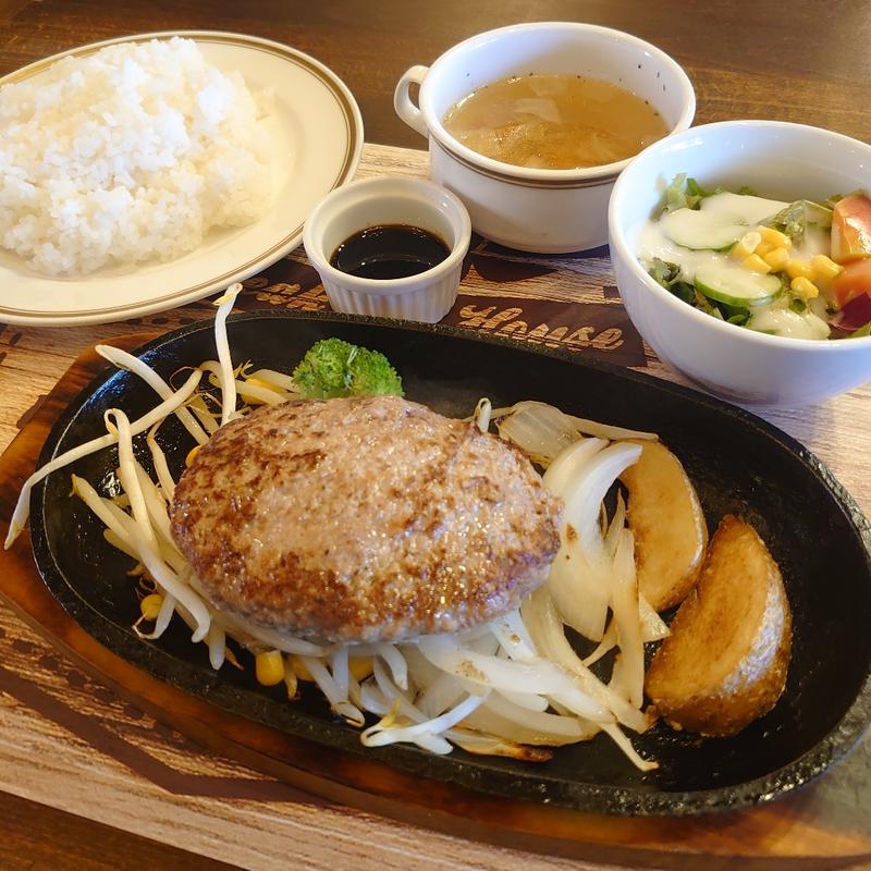 グリルハンバーグ(180g)セット(ステーキハウスTEXAS （テキサス）)