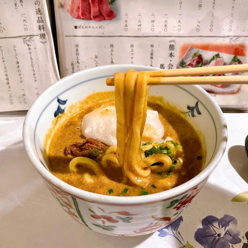 名物和牛しぐれチーズ餅カレーうどん(祇園亭 )