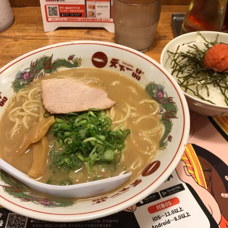 ラーメン　並　ミニたらこ丼ランチセット(天下一品 五反田店)