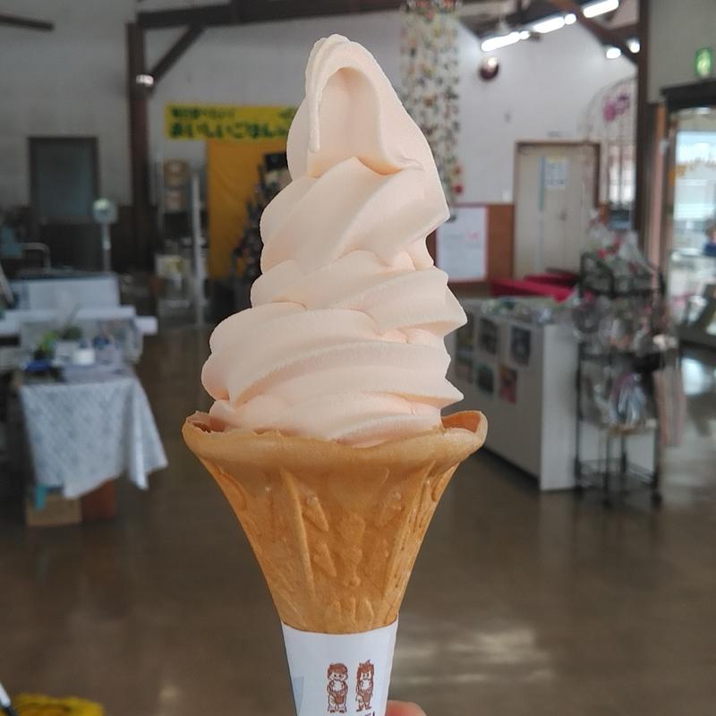 パッションフルーツソフトクリーム(道の駅米山　ふるさとセンターY・Y )