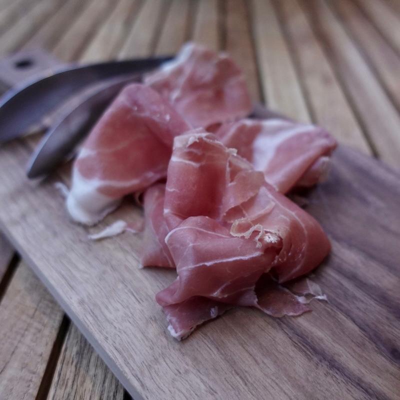 イタリア産生ハム極薄スライス(サンフェルモ ピッツァ エト バーベキュー （SANFERMO PIZZA ET BBQ）)