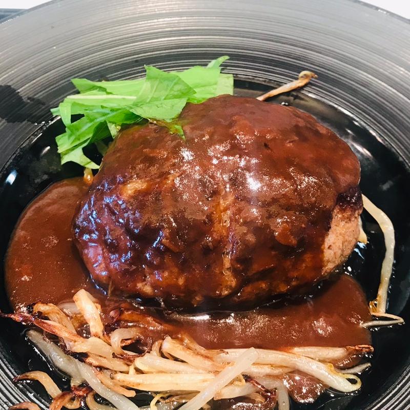 近江牛ハンバーグセット(鉄板焼　勝治)