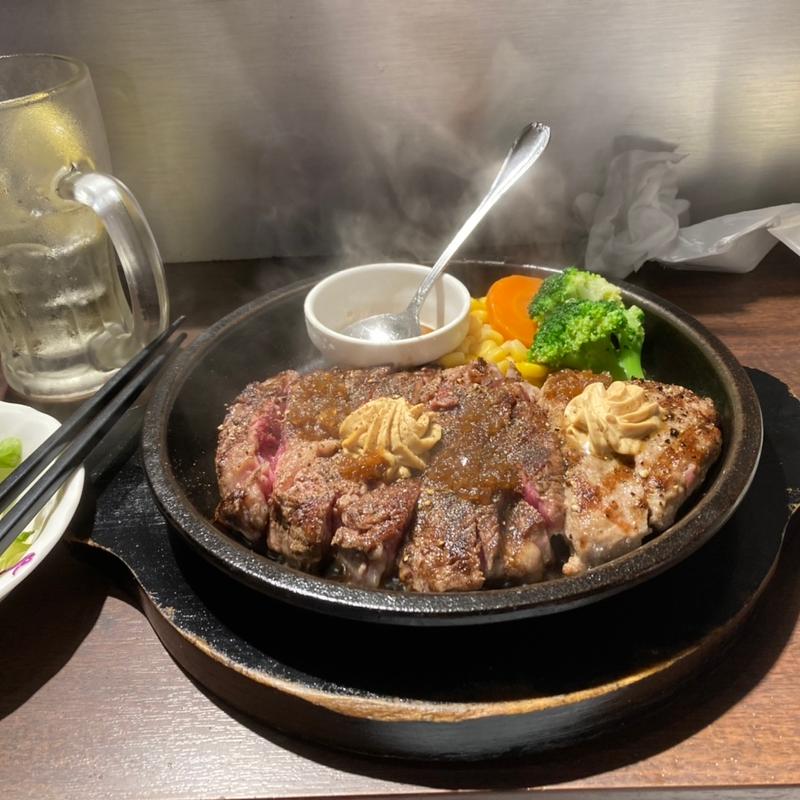 ステーキ300ハンバーグ100(いきなりステーキ 元住吉店)