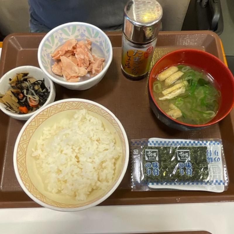 鮭ほぐし朝食 ごはんミニ(すき家 曙橋店 )