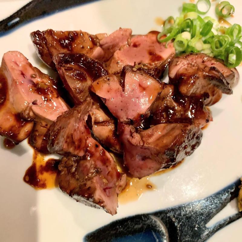 阿波尾鶏の白レバ焼き(NOODLE&BAR SANCHA FUKAMI)