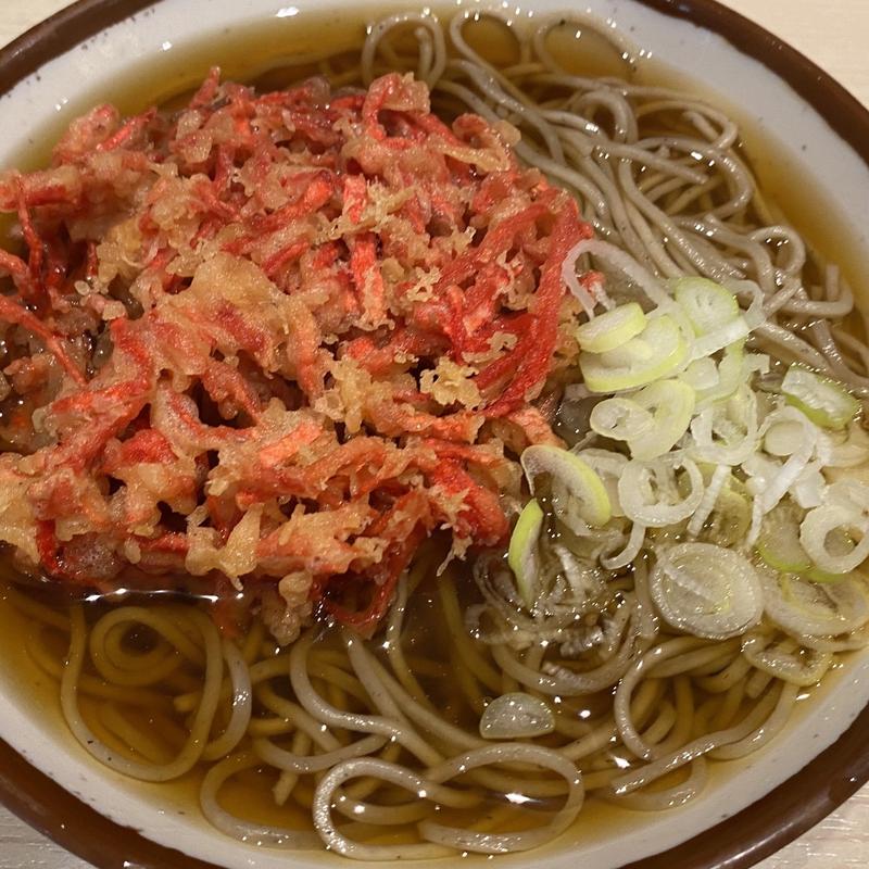 紅しょうが天そば(そばの神田東一屋 駅前南町通り店 （そばのかんだとういちや）)
