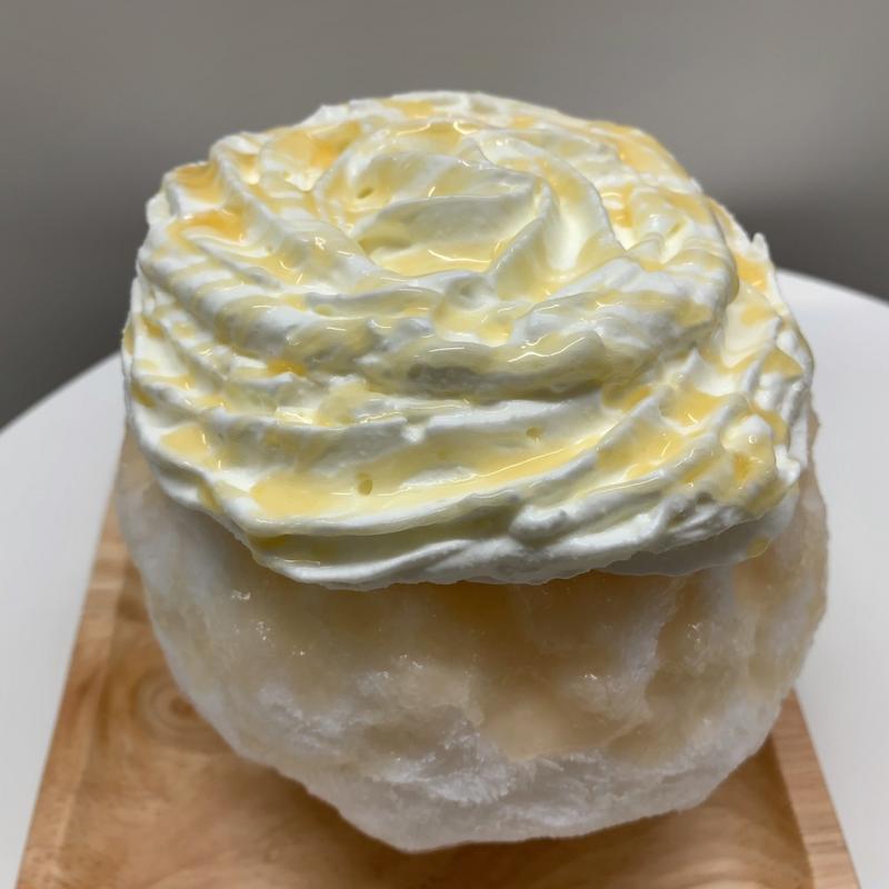 桃と八ヶ岳ヨーグルト-代田のはちみつトッピング-(にしのみや果汁店)