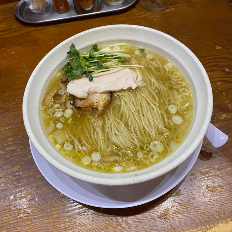 朝ラーメン　塩（煮干し）(中華そば つけ麺 百日紅 新宿店)