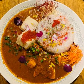 サーモンとイクラのカリー(ナマラマサラ)