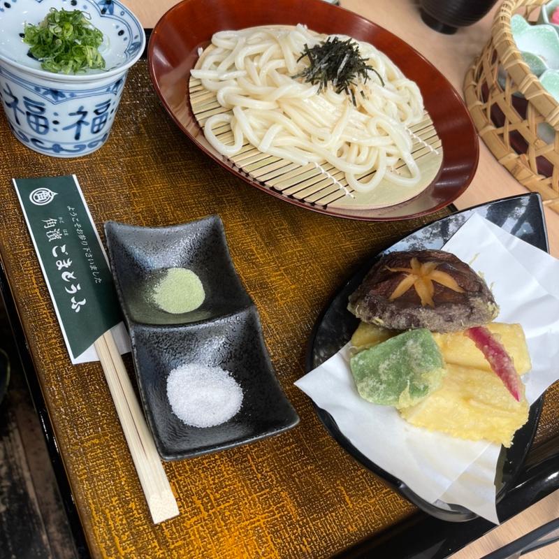 涼味うどん天麩羅付き(角濱ごまとうふ総本舗飲食部)