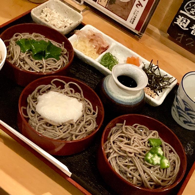 三色割子そばセット(出雲そば マルト)