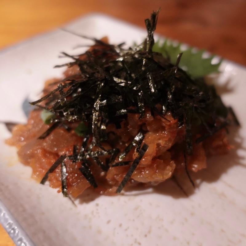 マグロのユッケ(居酒屋ふくちやん)