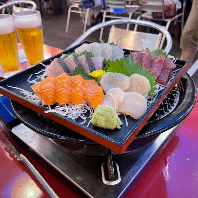 刺身5種盛り合わせ(市場直結 柳橋ビアガーデン)