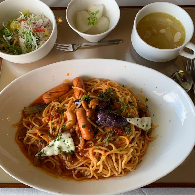 揚げ茄子のシチリア風パスタ(仙台クラシックゴルフ倶楽部)