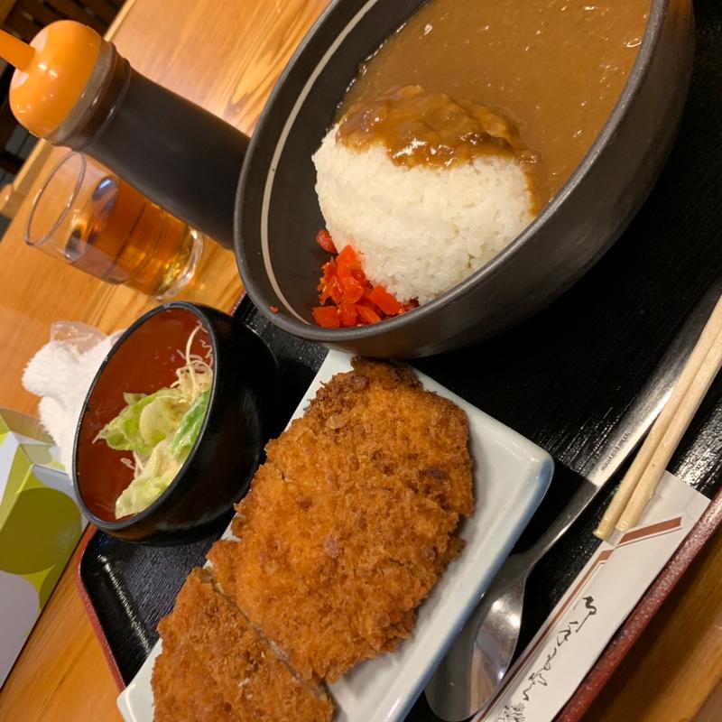 カツカレー(そば処 長岡屋)