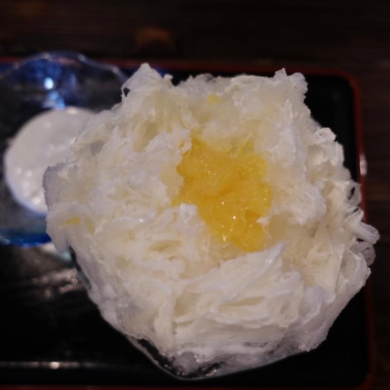 生メロンのかき氷(さざなみ)