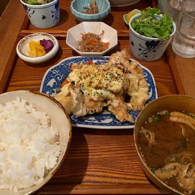 チキンスティック~ｷﾑﾁｰｽﾞﾏﾖ~定食(あさり食堂)