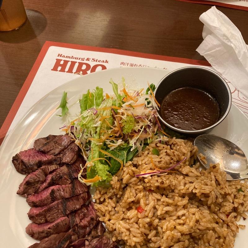 ハラミステーキセット(ハンバーグ&ステーキHIRO)