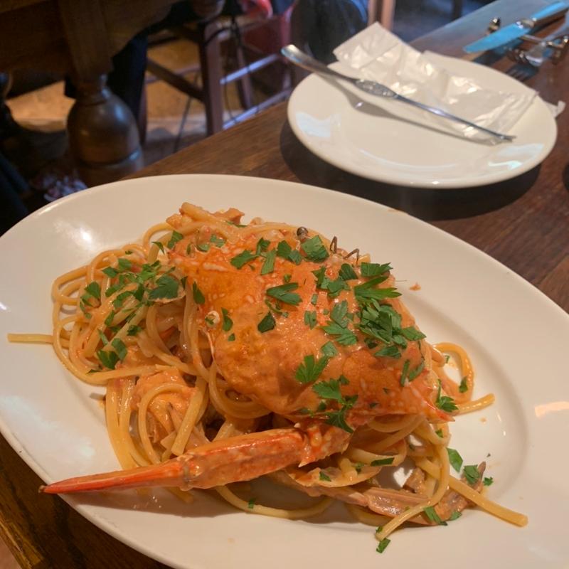 渡り蟹のトマトクリームソース スパゲティ(デリツィオーゾ イタリア （DELIZIOSO ITALIA）)