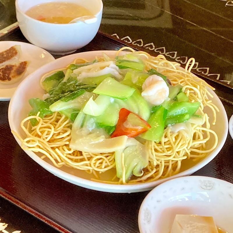 海鮮入りあんかけ焼きそば(香港海鮮飲茶楼　心斎橋店)