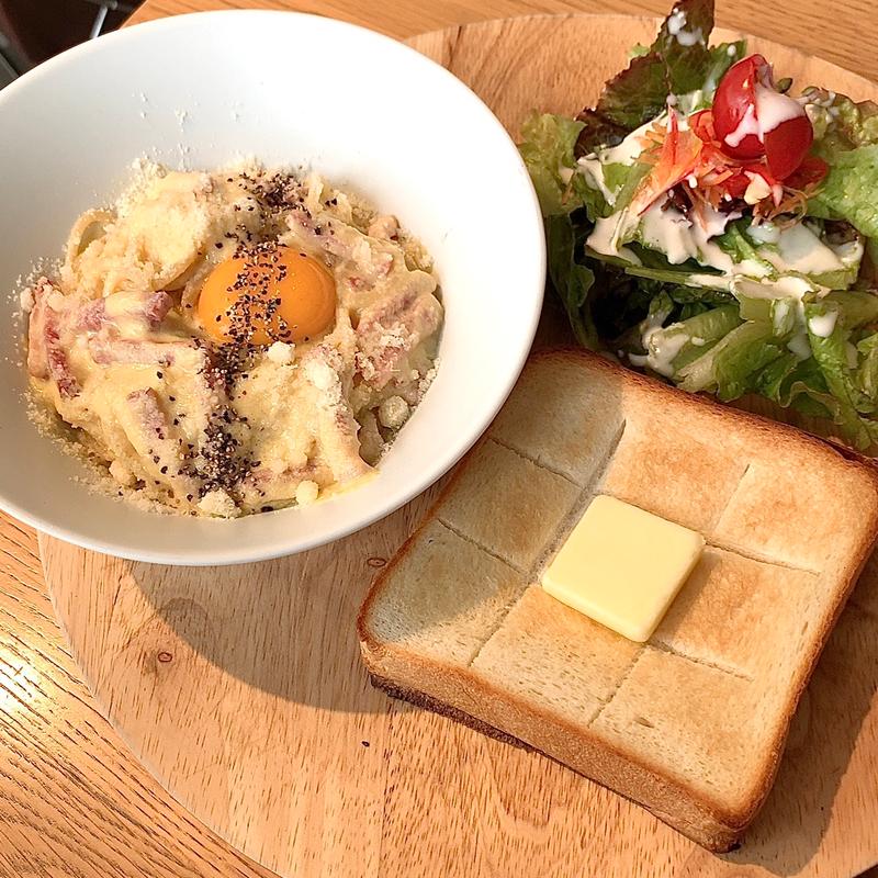 パスタプレート 濃厚カルボナーラ(嵜本ベーカリーカフェ)