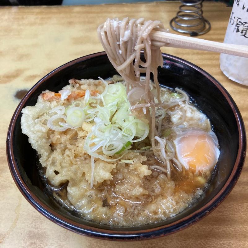 天ぷらそば玉子付き(一八)