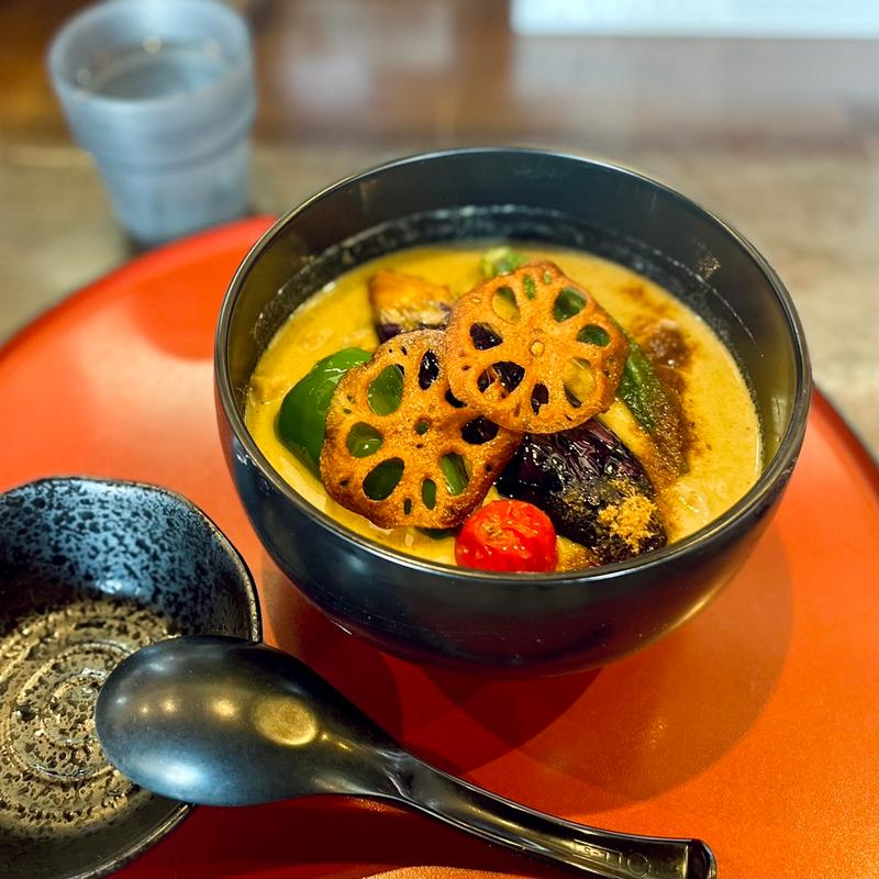 期間限定グリーンカレーうどん(うどん工房 かたつむり)