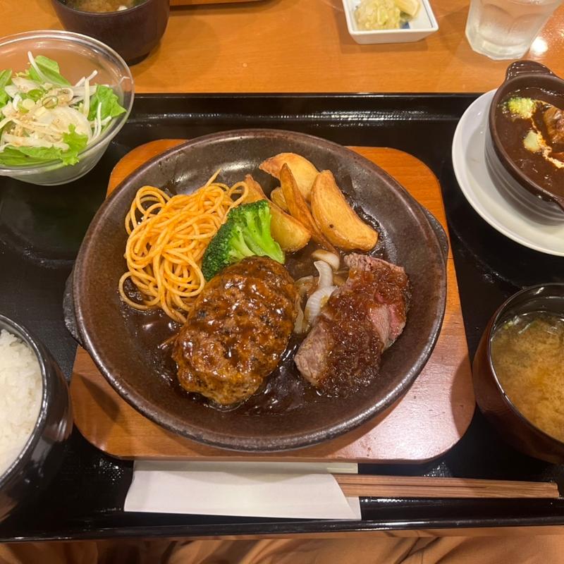 俵屋よくばり御膳(陶板焼　ハンバーグ&ステーキ　俵屋　博多デイトス店)