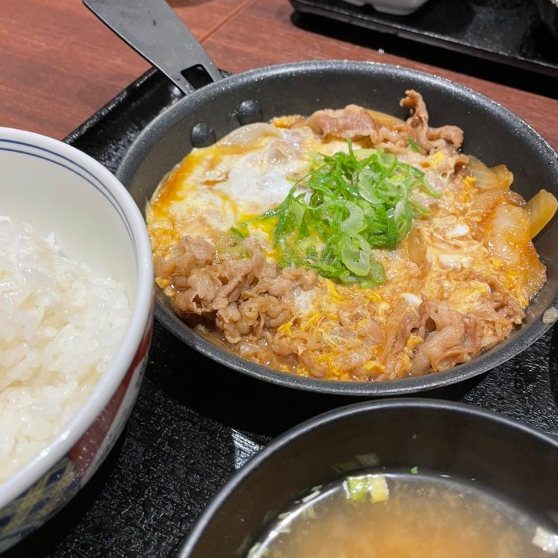 月見肉とじ御膳(吉野家 尻手店)