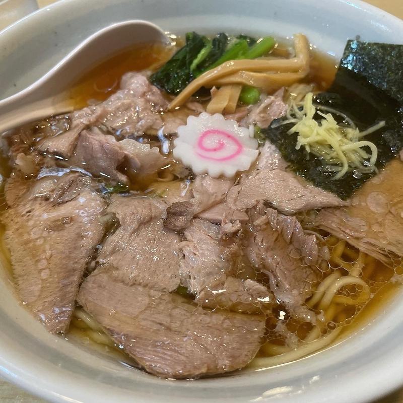 長岡中華そば、チャーシュ増し(かみの屋)