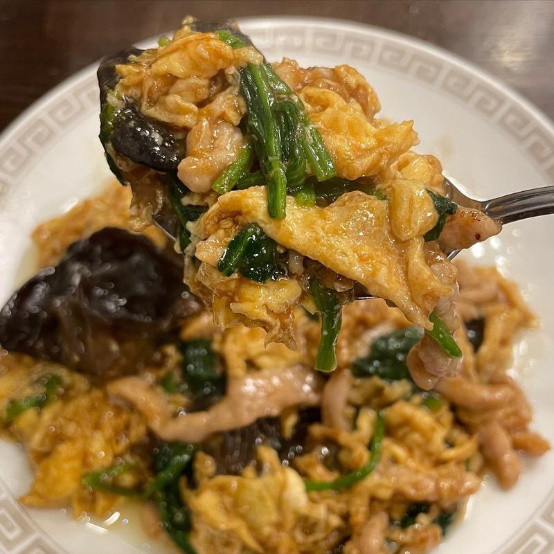 豚きくらげ玉子炒め(萬福)
