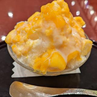 マンゴーミルクかき氷(麻布茶房 東急百貨店たまプラーザ店)