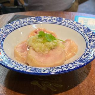蒸し鶏の葱ソース和え(餃子ニュー柳橋)