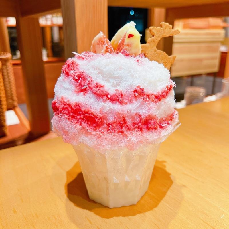 ゴルゴンゾーラといちじくのかき氷 (鹿さんクッキー付き)(柿の葉茶専門店SOUSUKE by ほうせき箱)