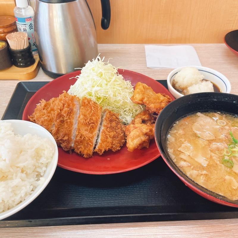ロースカツ・から揚げ定食(かつや 宇都宮インターパーク店 )