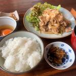 たっぷりおろし生姜の豚生姜焼き定食(米びいき 恵比寿)