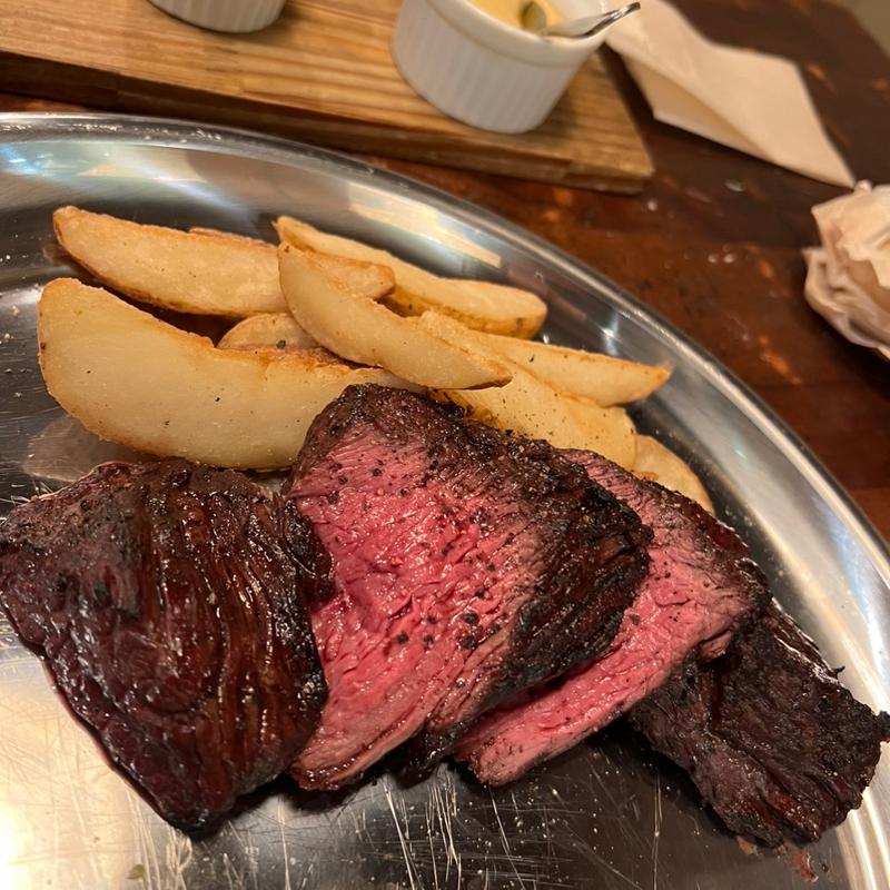 炭火焼USバベットステーキ200g w/グリーンセレクションソース(チャコールグリル グリーン 石川町)