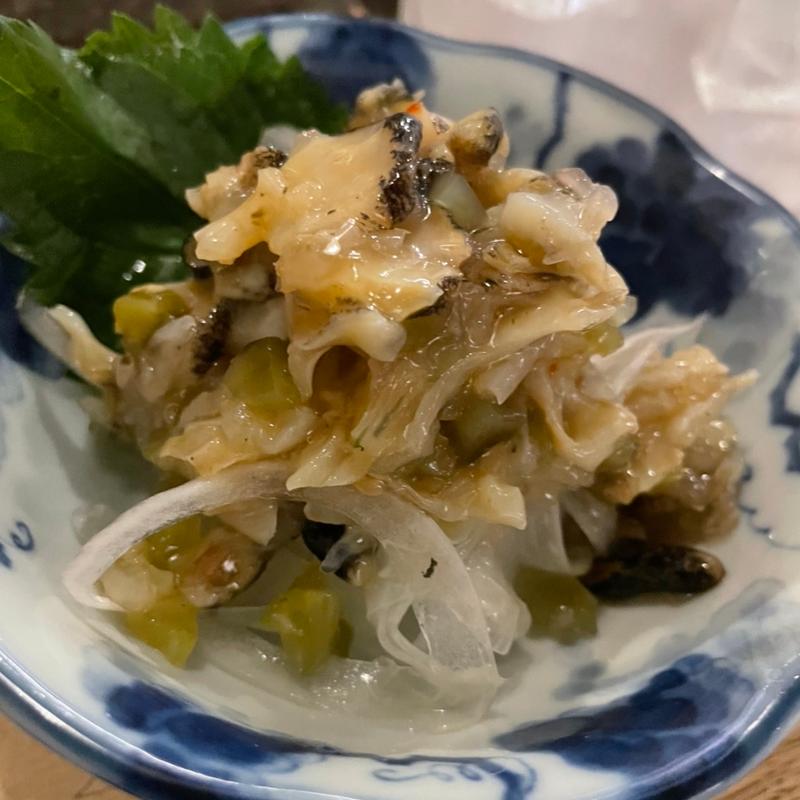 つぶ貝わさび(焼き鳥　石橋)