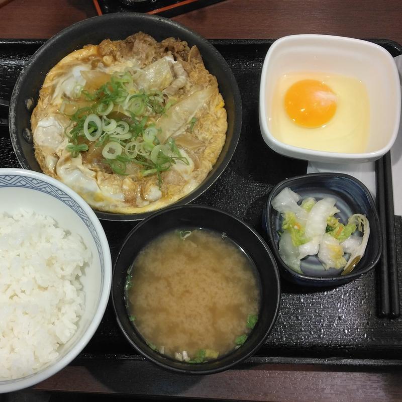 月見牛とじ御膳(吉野家 仙台北目町通店 )