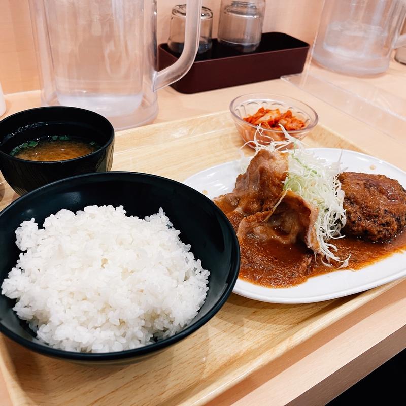 Sハンバーグキング定食(生姜キング 神保町店)