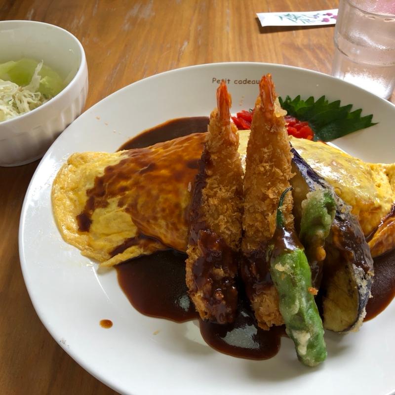 ランチ　オムライスと海老フライ　コーヒー付き(一琳)