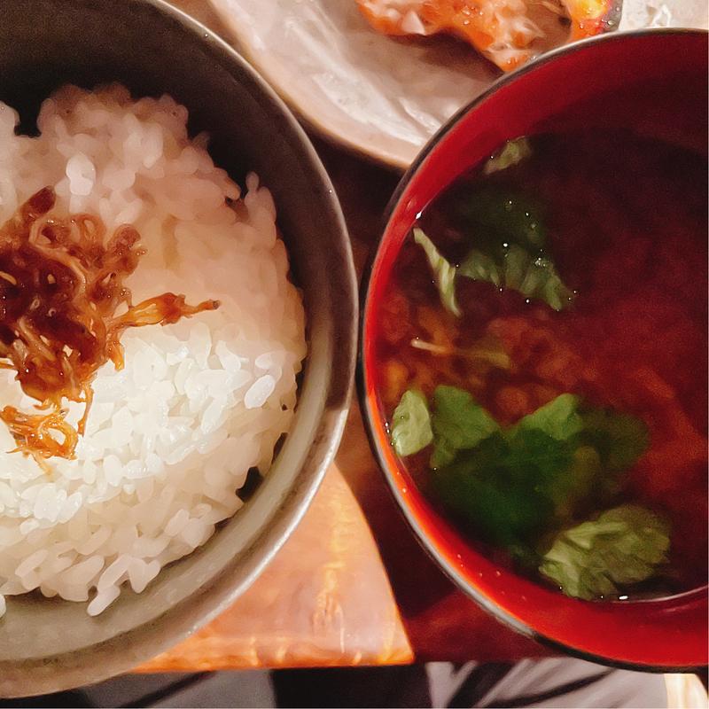 銀シャリとじゃこ味噌(味噌鐵 カギロイ)