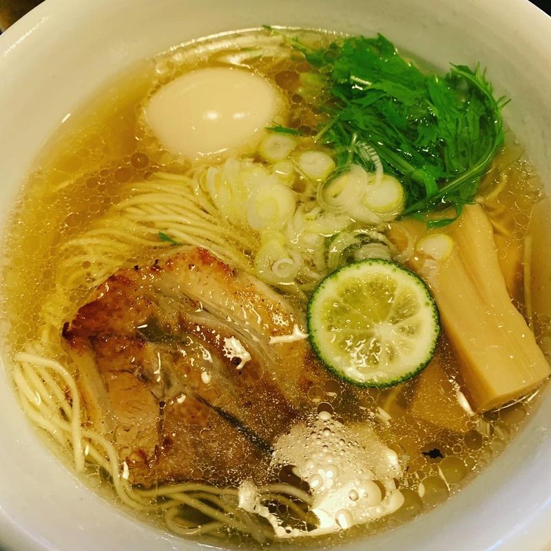 塩味玉らー麺(らーめん工房りょう花 今治店)