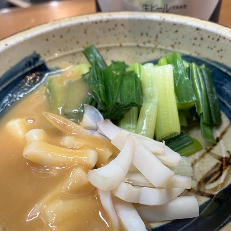 わけぎとイカのぬた和え(酒の奥田)