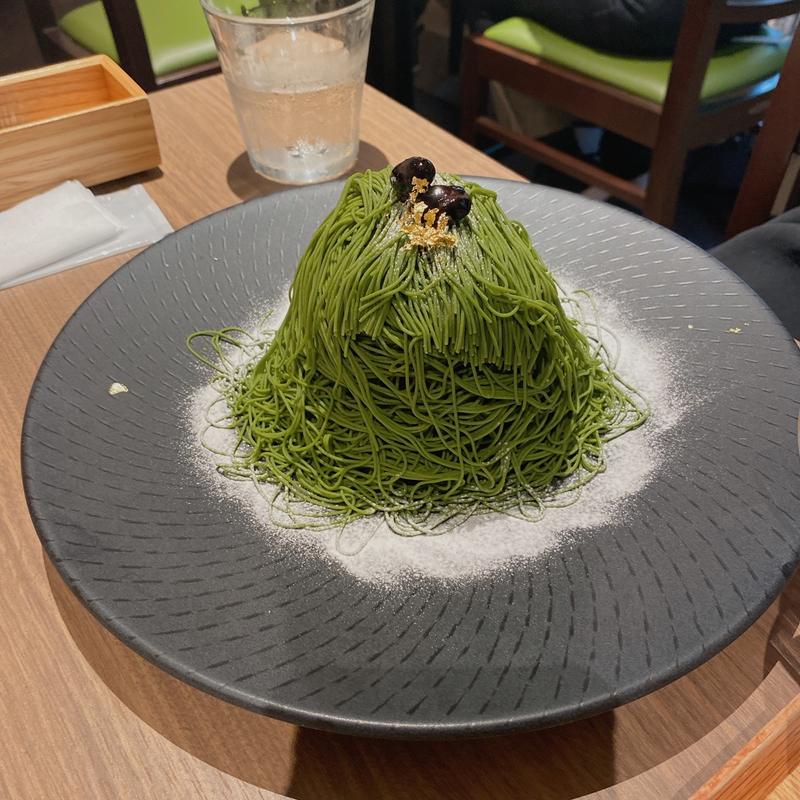 抹茶の生絞りモンブラン　碧羅(神楽坂 茶寮 本店)