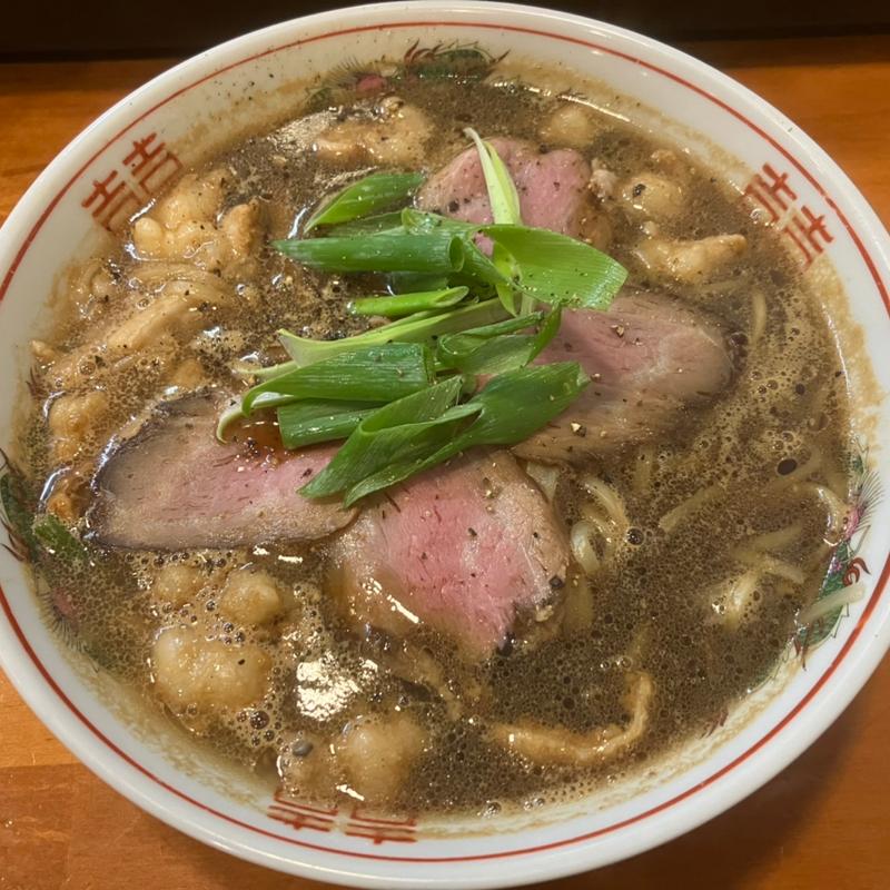 シマチョウ中華そば(大)+シマチョウ増し(ラーメン哲史)