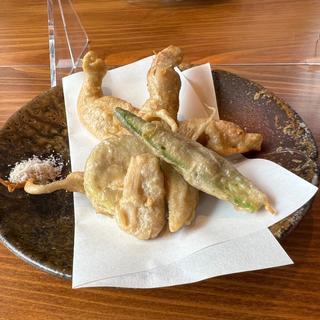 海老と季節の野菜天(蕎麦yaoki)