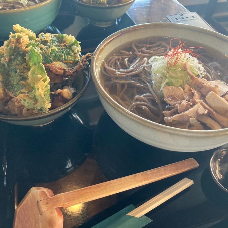肉そば天丼セット(大盛り)(ヤマモ )