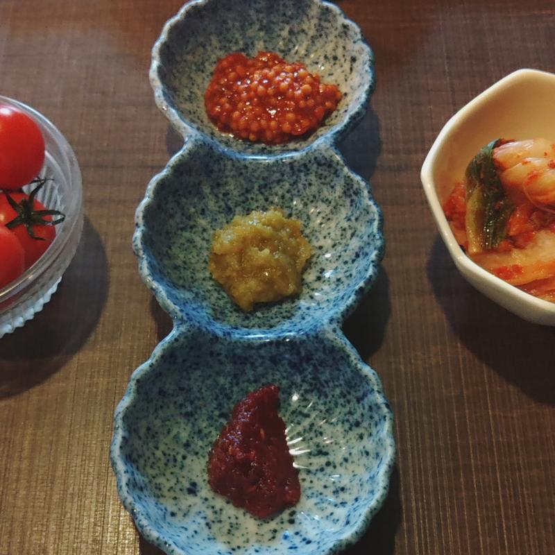 前菜と薬味(肉山 )